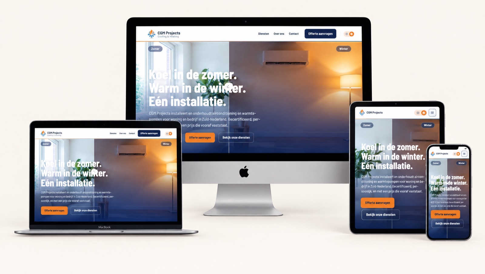 CGM Projects op een iMac, MacBook, iPad en iPhone