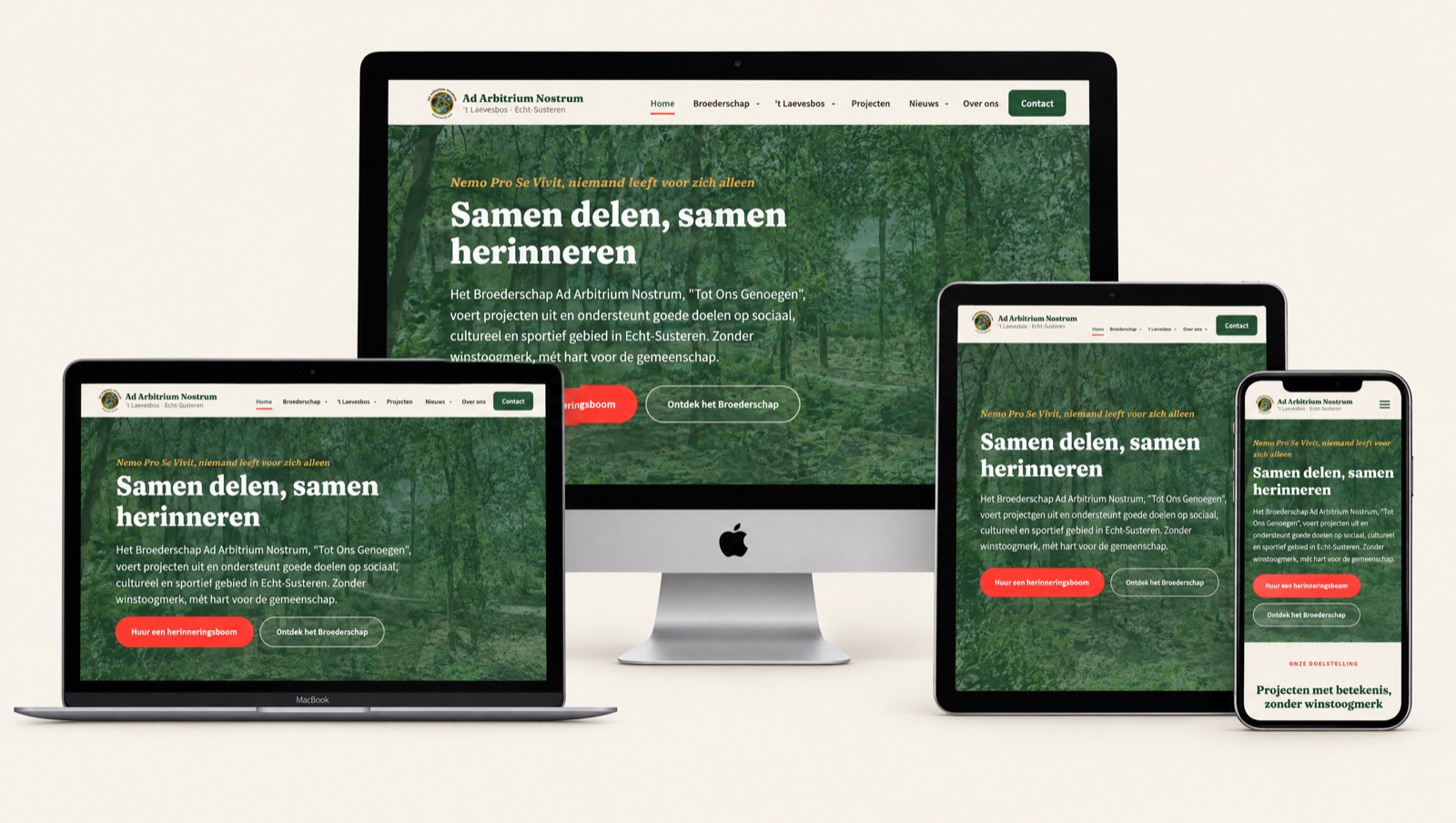 't Laevesbos op een iMac, MacBook, iPad en iPhone